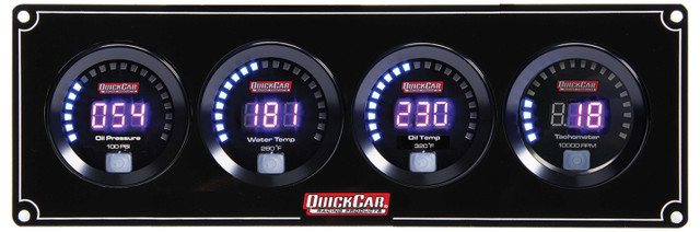 Quickcar Racing Products Digital 3-1 Gauge Panel OP/WT/OT w/Tach QRP67-3041
