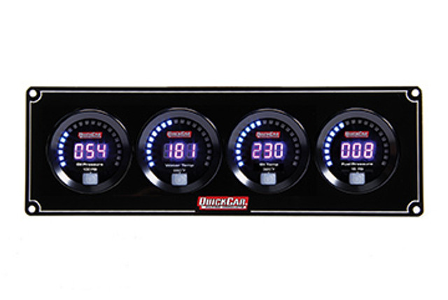 Quickcar Racing Products Digital 4-Gauge Panel OP/WT/OT/FP QRP67-4021