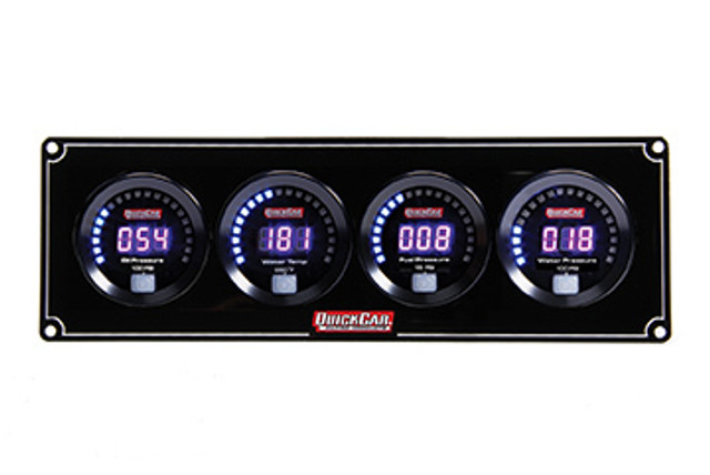 Quickcar Racing Products Digital 4-Gauge Panel OP/WT/FP/WP QRP67-4026