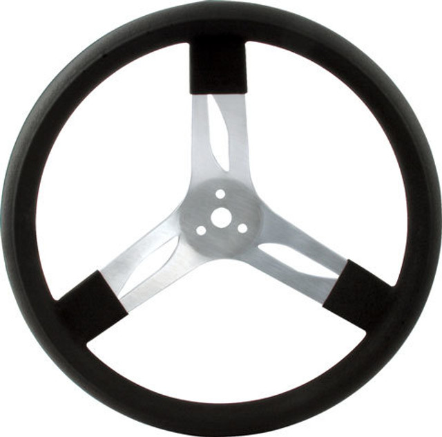 Quickcar Racing Products 17in Steering Wheel Alum Black QRP68-002