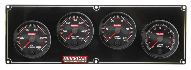 Quickcar Racing Products Redline 3-1 Gauge Panel OP/WT/FP w/2-5/8in Tach QRP69-3242