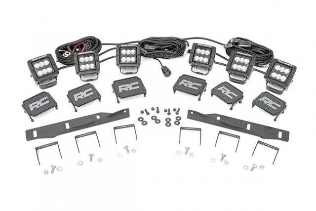 Rough Country Ford Triple LED Fog Ligh t Kit 17-19 F-150 Raptor RCS70700