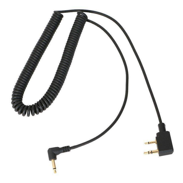 Rugged Radios Cord Coiled Headset to Radio Rugged Kentwood RGRCC-KEN-LSO