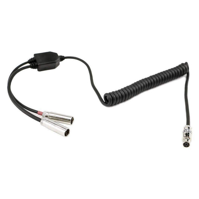 Rugged Radios Cord Coiled Headset to Dual Radio Adaptor RGRCC-SPOTTER-SPL