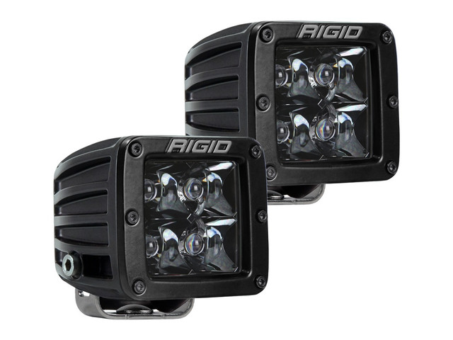 Rigid Industries LED Light Pair D-Series Spot Midnight RIG202213BLK