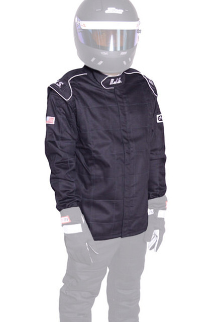 Rjs Safety Jacket Black 3X-Large SFI-3-2A/5 FR Cotton RJS200430108