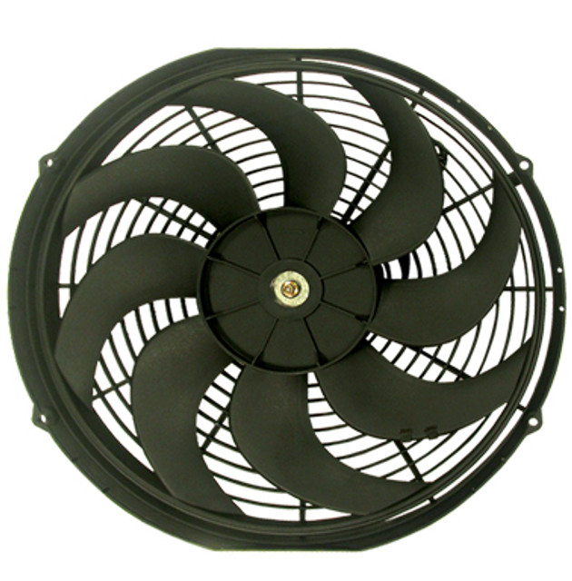 Racing Power Co-packaged 16In Universal Cooling Fan W/Curved Blades 12V RPCR1016