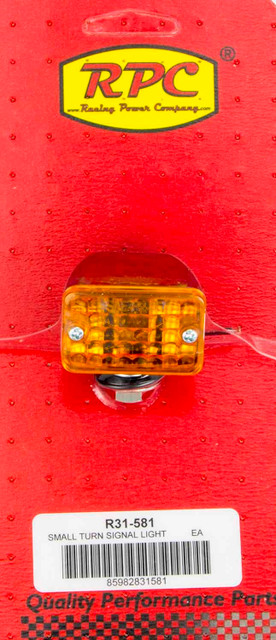 Racing Power Co-Packaged Small Chrome Turn Signal Single Filament Amber R31-581