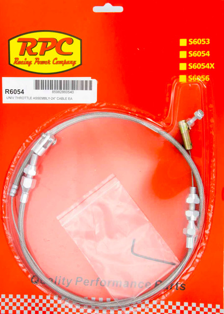 Racing Power Co-packaged Stainless Throttle Cable 24in RPCR6054