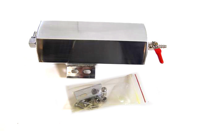 Racing Power Co-Packaged Alum 3X8 Hexagon Overfl Ow Tank W/ Mount - Pol R6572