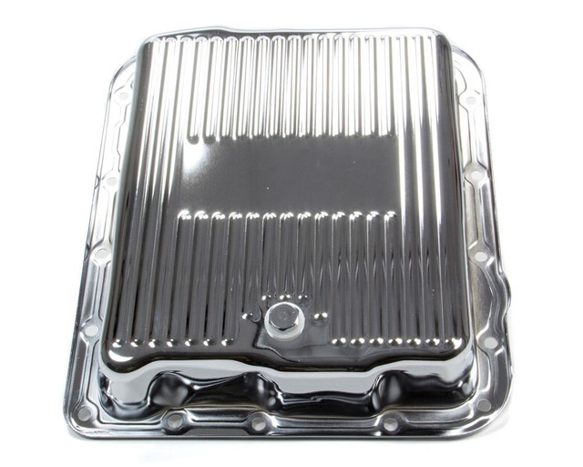 Racing Power Co-packaged GM 700R4/4L60E Trans Pan Chrome Steel Finned RPCR7599