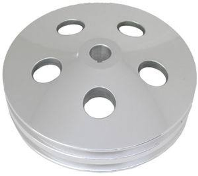 Racing Power Co-packaged Polished Aluminum GM 2V Power Steering Pulley RPCR8847POL