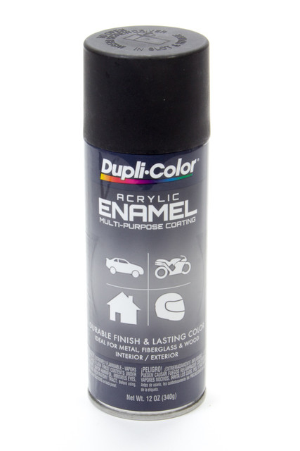 Dupli-color/krylon Flat Black Enamel Paint 12oz SHEDA1605