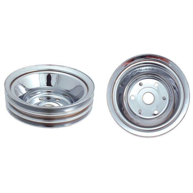 Spectre SBC LWP Lower Pulley Triple Groove Chrome SPE4448