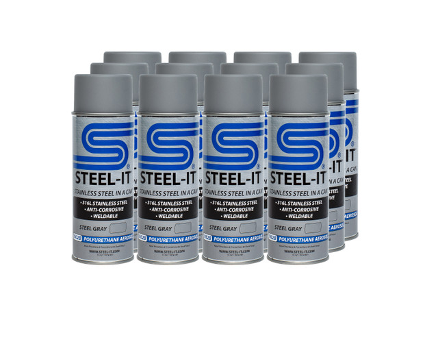 Steel-it Steel Gray Polyurethane Case 12 x 14oz Can STLCASE1002B