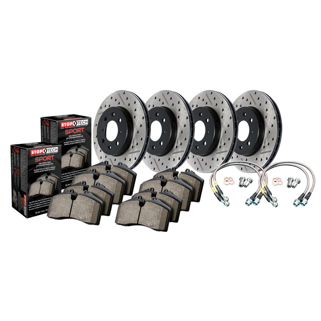 Stoptech Sport Brake Kit 4 Wheel Drilled/Slotted 978.62001