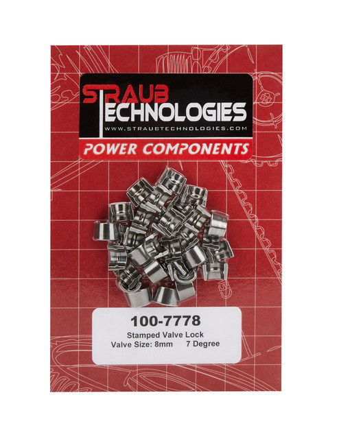 Straub Technologies Inc. Valve Locks 7-Deg 8mm Stamped Steel 16pk STT100-7778