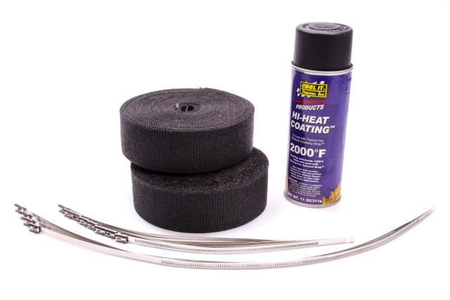 Thermo-tec Exhaust Wrap Kit 8 Cyl Black THE19222