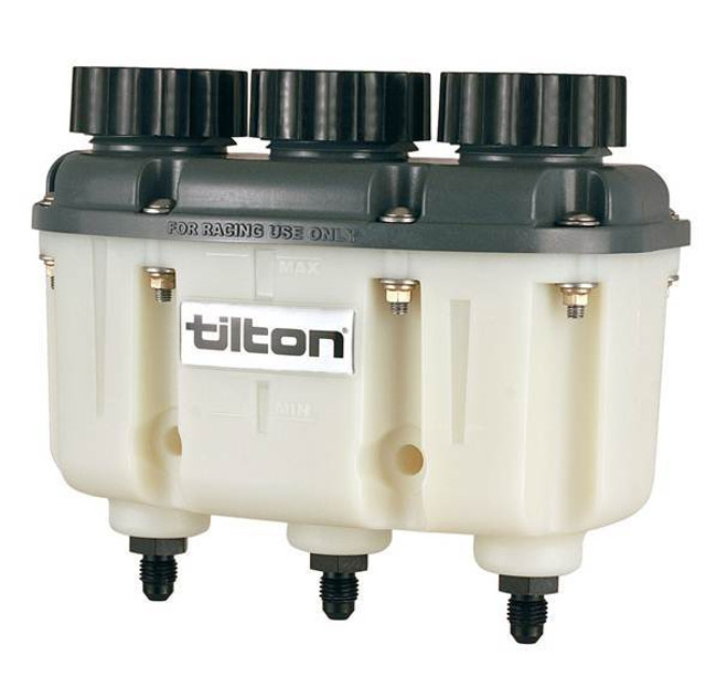 Tilton Reservoir Plastic 3-Chamber AN-4 Fittings TIL72-577