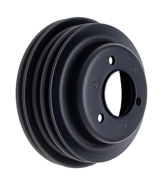 Trans-dapt BBC LWP Crankshaft Pulley 3 Groove Black TRA8624