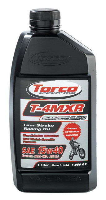 Torco T-4MXR Four Stroke Racin g Oil 15w40-1-Liter Bott TRCT671544CE