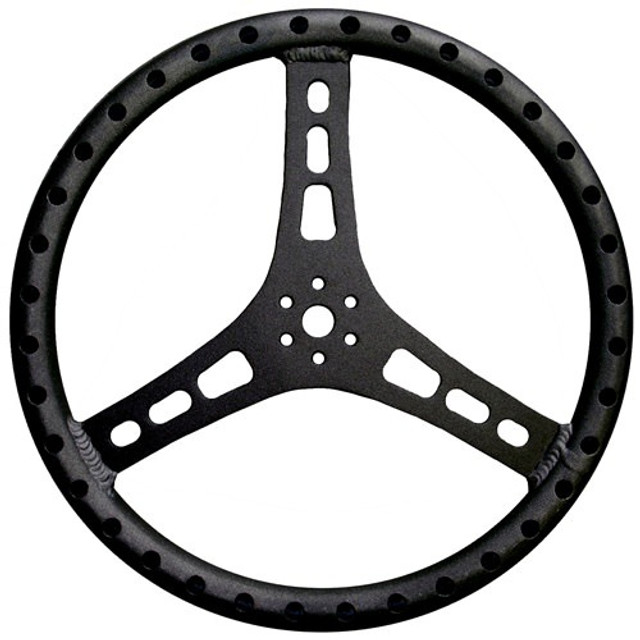 Triple X Race Components Steering Wheel 15in Dia 1-1/8in Tube Black TXRST-0001-BLK