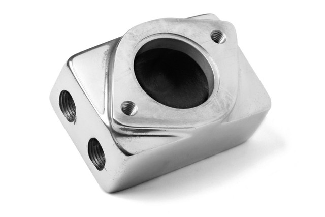 Weiand Remote Thermostat Housing - Polished 7134P