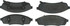 Centric Brake Parts Premium Semi-Metallic Br Ake Pads With Shims And 300.0376