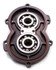 Diversified Machine Billet Alum Rear Cover W/Bearings Black Rrc-1386B