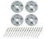 Dominator Race Products Scuff Plate Plastic 4Pk Silver 1202-Sil