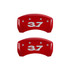 Mgp Caliper Cover 10-14 Mustang Base Caliper Covers Red MGP10198SM37RD