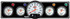 Quickcar Racing Products 3-1 Gauge Panel OP/WT/OP /FP w/5in Tach Black QRP61-6751