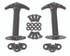 Rugged Ridge Hood Catch Kit  Black 4 1-95 Jeep CJ/Wrangler YJ RUG11210.01