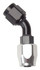 Russell #8 45 Deg Hose End Black /Silver RUS610103