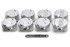 Sportsman Racing Products SBC 400 Domed Piston Set 4.165 Bore +4cc SRP142022