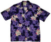 Midnight Orchid - Purple - 100% Rayon Men's Aloha Shirt