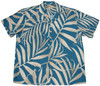 Palm Fronds Blue - 100% Rayon