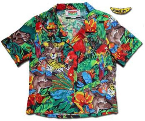 Jaguar Jungle Women's Hawaiian Camp Shirt