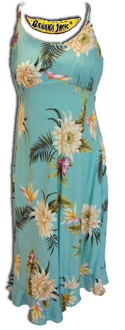 Princeville II Ruffled Spaghetti Strap Hawaiian Dress