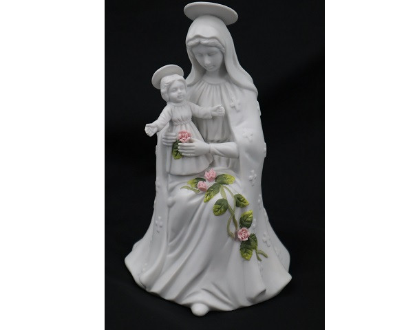 Touch Of Rose Madonna with Child, by Roman - Clarence Walker Florist