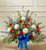 Red White And Blue Sympathy Floor Basket