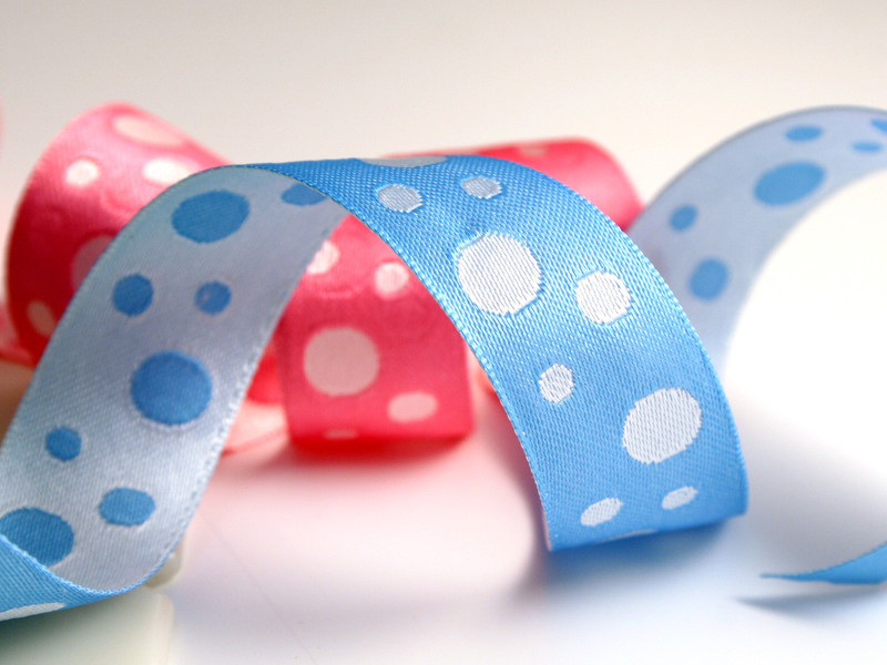 1818 Reversible Polka Dot Satin - Ribbon Connections, Inc.