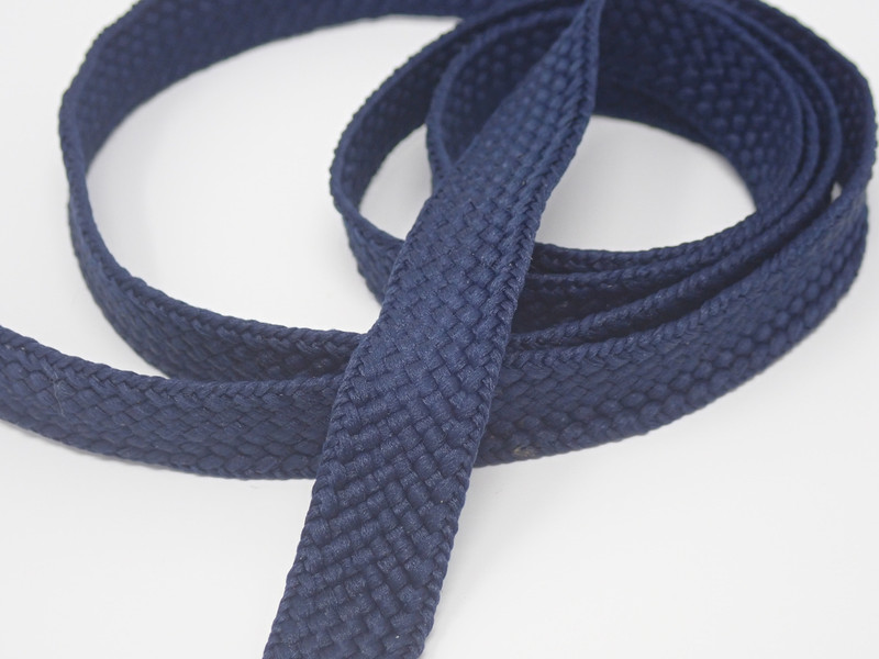 1 / 25mm wide 5-45yds Light Navy Blue & White Stripe Polyester Twill Tape  TR3