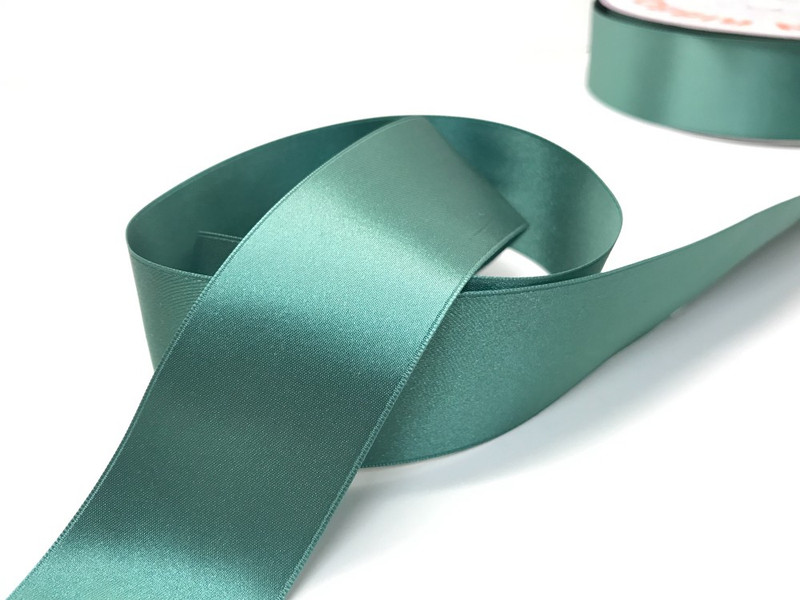 Sage Green Double Face Silk Satin Ribbon 36mm