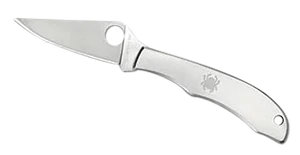 Spyderco C137P Honeybee  1.63" Folding Plain Satin 3Cr13MoV SS Blade/ Satin Stainless Steel Handle                                                                                                      