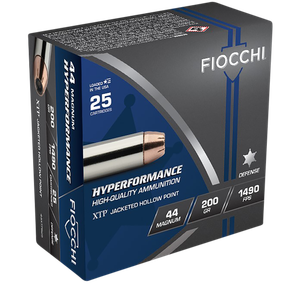 Fiocchi 44XTPB25 Hyperformance  44RemMag 200gr Hornady XTP Hollow Point 25 Per Box/20 Case                                                                                                              
