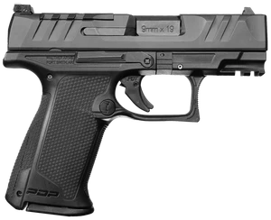 Walther Arms 2849313 PDP F-Series 9mm Luger 15+1 3.50" Black Steel Barrel, Black Optic Ready/Serrated Slide, Black Polymer Frame w/Picatinny Rail, Black Performance Duty Texture Grips, Ambidextrous   