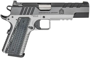 Springfield Armory PX9219L 1911 Emissary 9mm Luger 5" 9+1 Stainless Steel Frame Blued Carbon Steel with Tri-Top Cut Slide Black VZ Thin-Line G10 Grip Fiber Optic Front Sight Includes 2 Mags           