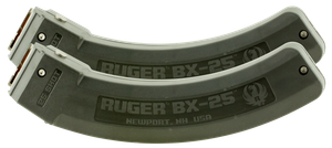 Ruger 90548 BX-25 Value Pack 25rd Magazine Fits Ruger 10/22/SR/77/Charger 22LR BX-25 Black 2 Pack                                                                                                       