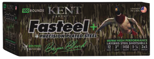 Kent Cartridge CC123FSP363X5 Fasteel + Precision Steel Sports South Exclusive 12 Gauge 3" 1 1/4 oz 3x5 Shot 100 Per Box/2 Cs                                                                            